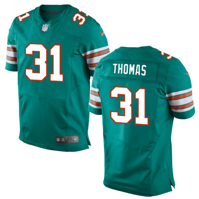 Men's Miami Dolphins #31 Michael Thomas Aqua Green Alternate 2015 NFL Nike Elite Jersey