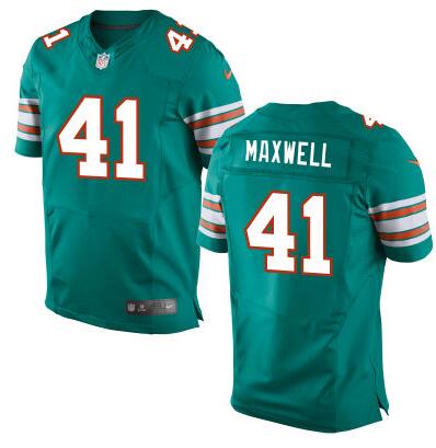 Men's Miami Dolphins #41 Byron Maxwell Aqua Green Alternate 2015 NFL Nike Elite Jersey