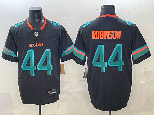 Men's Miami Dolphins #44 Chop Robinson Black 2025 F.U.S.E. a??Rivalriesa?? Vapor Limited Stitched Football Jersey