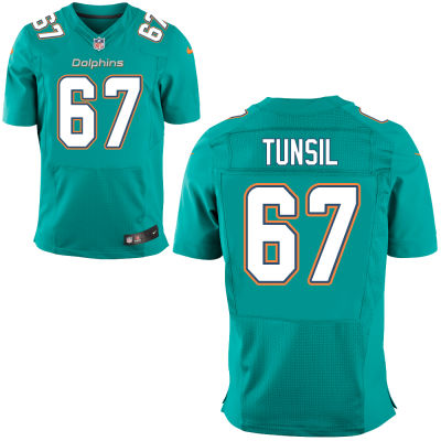 Men's Miami Dolphins #67 Laremy Tunsil Aqua Green Team Color NFL Nike Elite Jersey