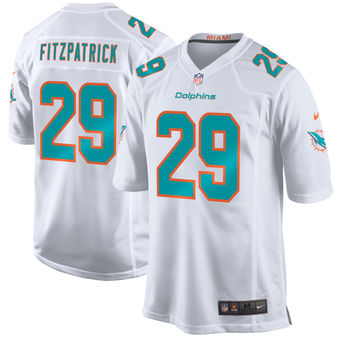 Men's Miami Dolphins Minkah Fitzpatrick Nike White 2018 NFL Draft Pick Limited Jersey