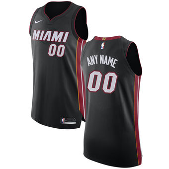 Men's Miami Heat Nike Black Custom Jersey