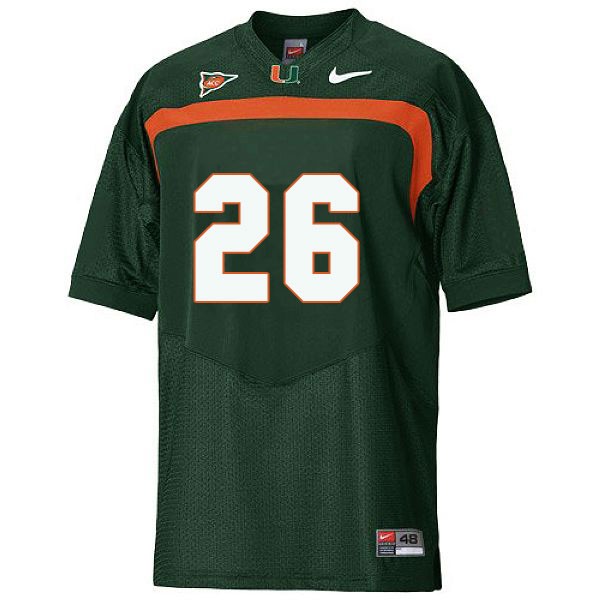 Men's Miami Hurricanes #26 Sean Taylor Green Football Jersey Men's Jersey Miami Hurricanes #26 Sean Taylor Green Football Jersey