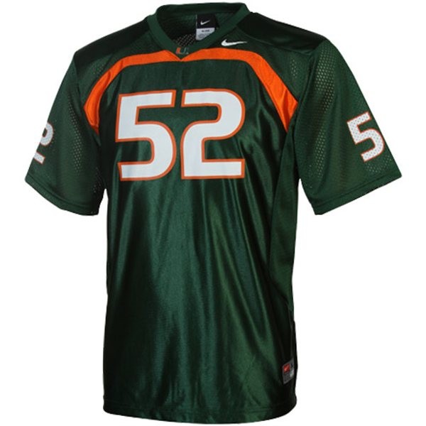 Men's Miami Hurricanes #52 Ray Lewis Green Football Jersey Men's Jersey Miami Hurricanes #52 Ray Lewis Green Football Jersey