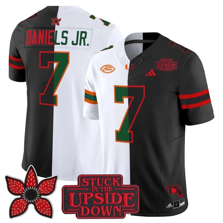Men's Miami Hurricanes 'Upside Down Edition' Vapor Limited Jersey - All Stitched CJ  Daniels