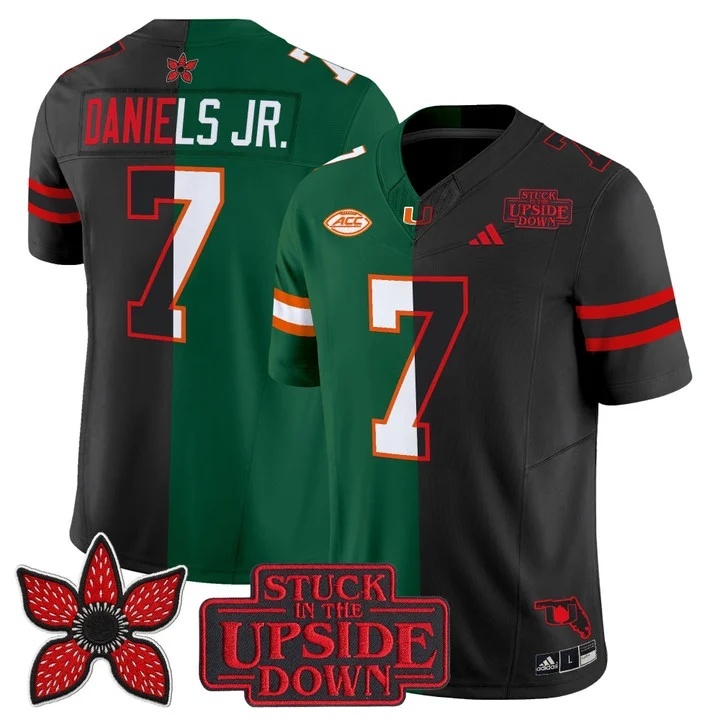 Men's Miami Hurricanes 'Upside Down Edition' Vapor Limited Jersey - All Stitched CJ Daniels