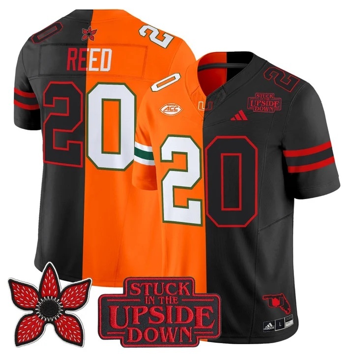 Men's Miami Hurricanes 'Upside Down Edition' Vapor Limited Jersey - All Stitched Ed Reed 20