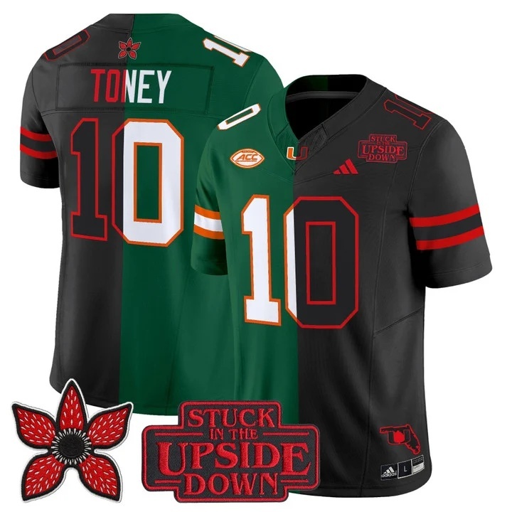 Men's Miami Hurricanes 'Upside Down Edition' Vapor Limited Jersey - All Stitched Malachi Toney