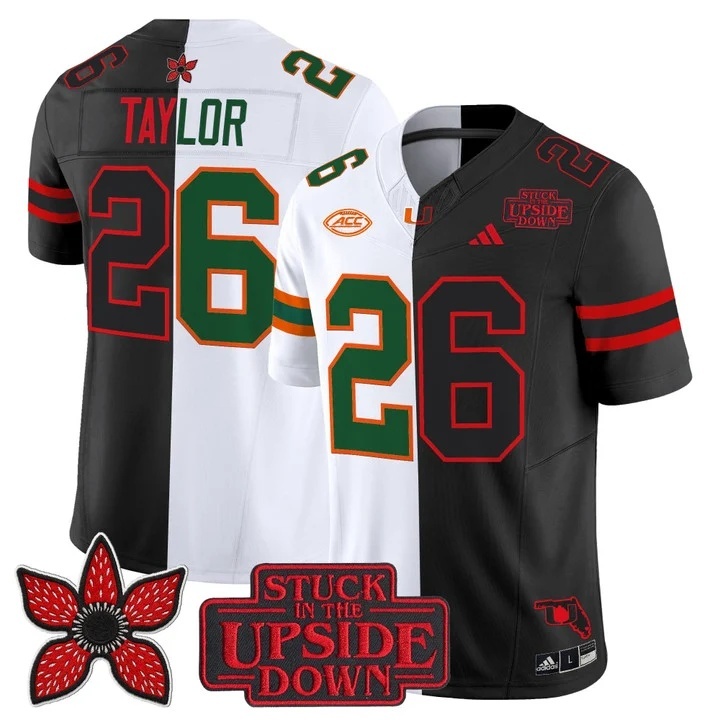 Men's Miami Hurricanes 'Upside Down Edition' Vapor Limited Jersey - All Stitched Sean  Taylor26
