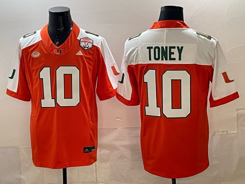 Men's Miami Hurricanes  Vapor Limited Jersey - All  Stitched Malachi  Toney 10
