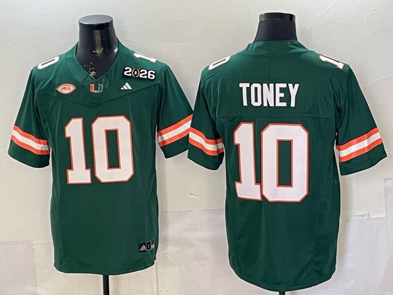 Men's Miami Hurricanes  Vapor Limited Jersey - All Stitched Malachi Toney      #10
