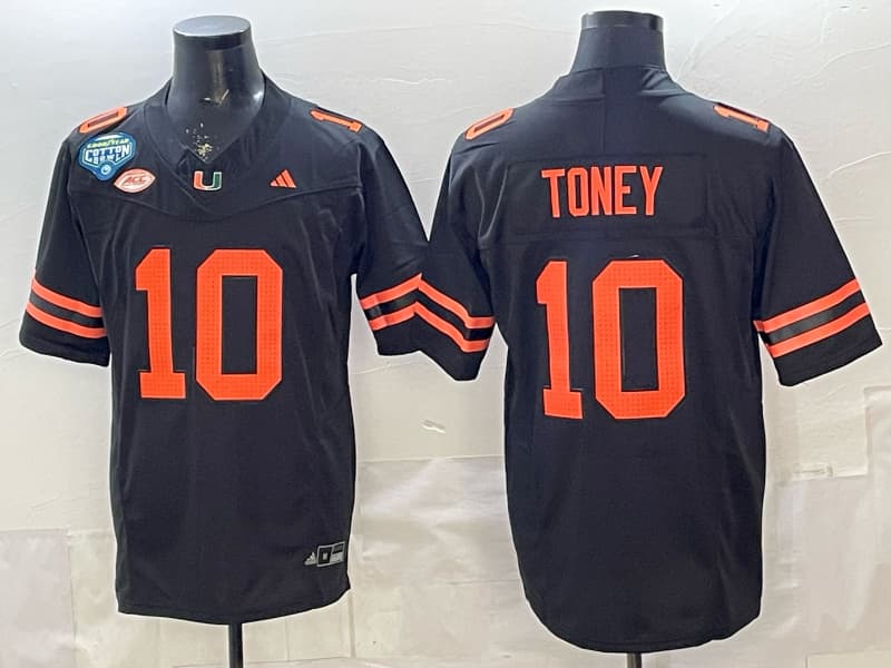 Men's Miami Hurricanes  Vapor Limited Jersey - All Stitched Malachi Toney    #10