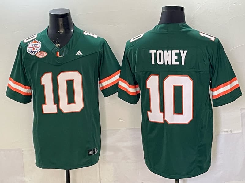 Men's Miami Hurricanes  Vapor Limited Jersey - All Stitched Malachi Toney   #10