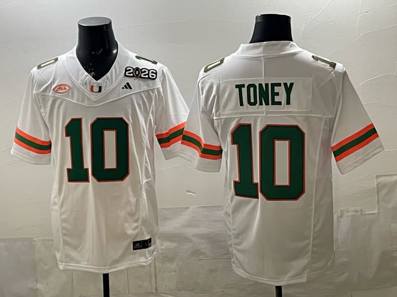 Men's Miami Hurricanes  Vapor Limited Jersey - All Stitched Malachi Toney  10