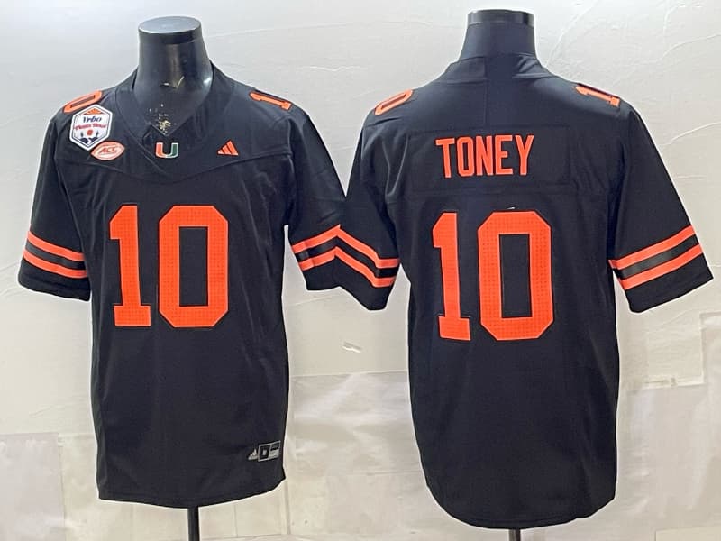 Men's Miami Hurricanes  Vapor Limited Jersey - All Stitched Malachi Toney #  10