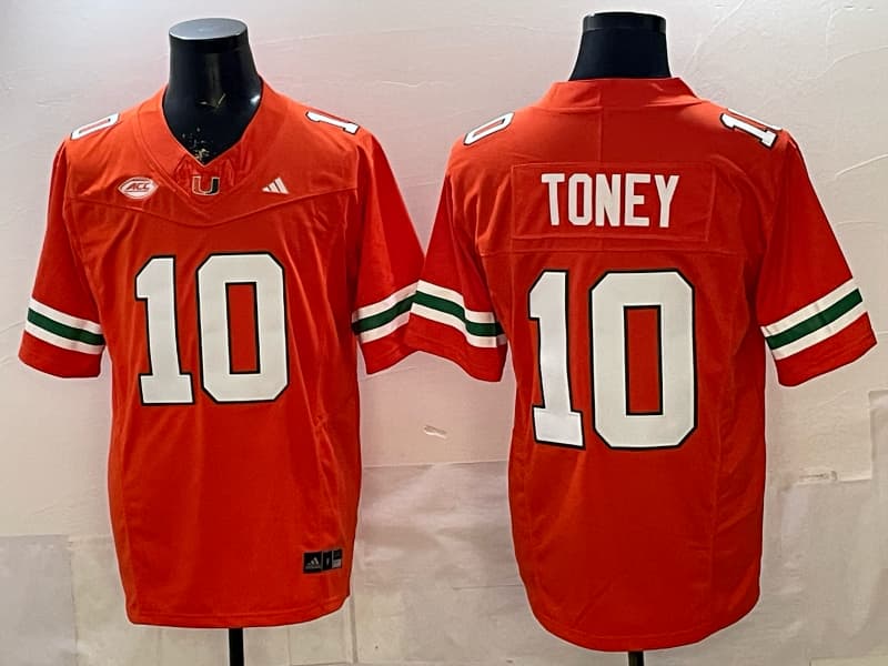 Men's Miami Hurricanes  Vapor Limited Jersey - All Stitched Malachi Toney #10