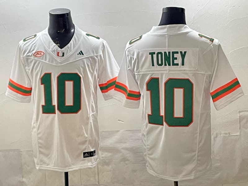 Men's Miami Hurricanes  Vapor Limited Jersey - All Stitched Malachi Toney 10