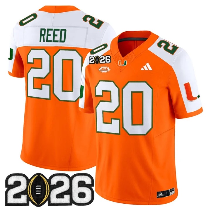 Men's Miami Hurricanes 2026 CFP Final Patch Vapor Limited Jersey - All Stitched 20   Ed Reed