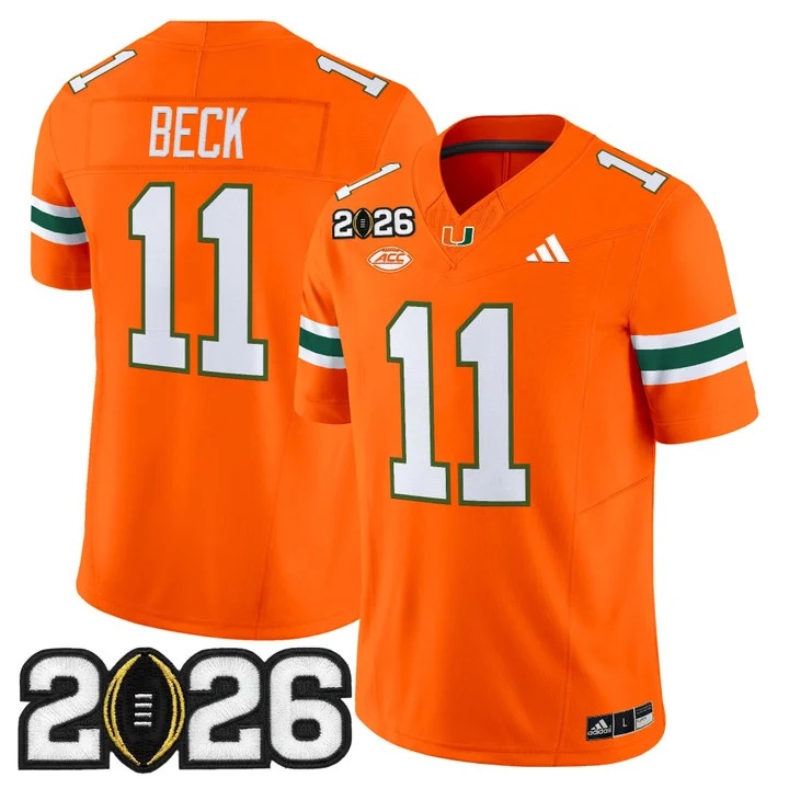 Men's Miami Hurricanes 2026 CFP Final Patch Vapor Limited Jersey - All Stitched Carson Beck