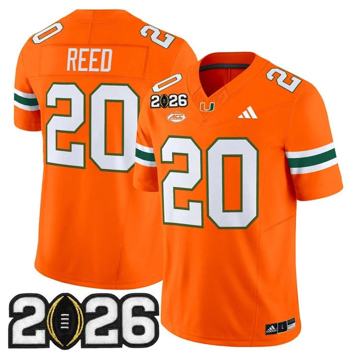 Men's Miami Hurricanes 2026 CFP Final Patch Vapor Limited Jersey - All Stitched Ed Reed