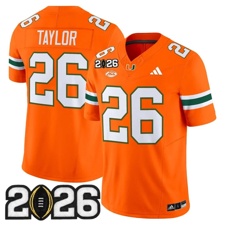 Men's Miami Hurricanes 2026 CFP Final Patch Vapor Limited Jersey - All Stitched Sean Taylor