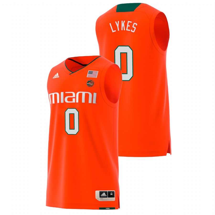 Men's Miami Hurricanes Orange Chris Lykes College Basketball Swingman Jersey