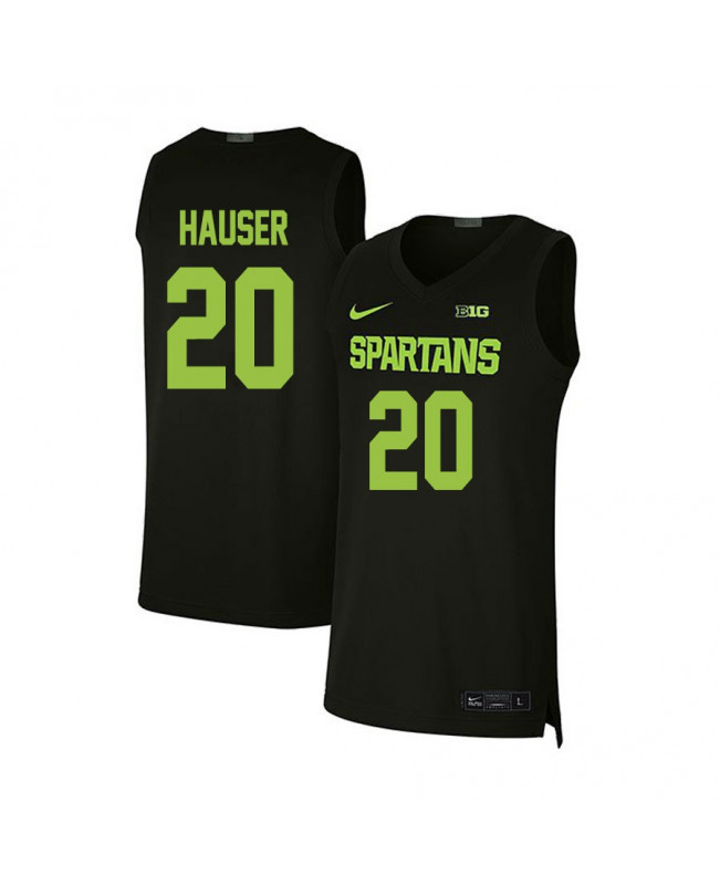 Men's Michigan State Spartans #20 Joey Hauser 2019 Black Limited College Basketball Jersey