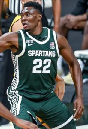 Men's Michigan State Spartans #22 Mady Sissoko 2021 Green NCAA College Baketball Jersey