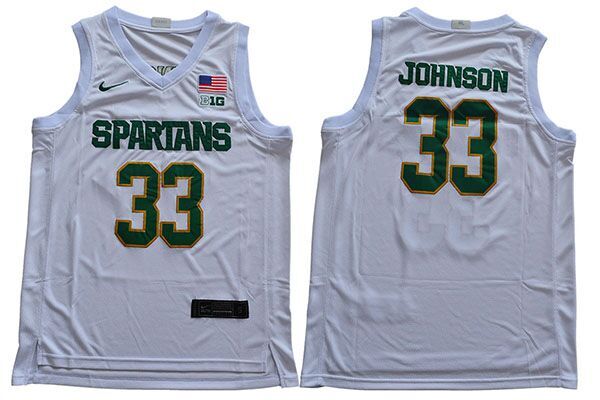 Men's Michigan State Spartans #5 Cassius Winston White College Basketball Jersey