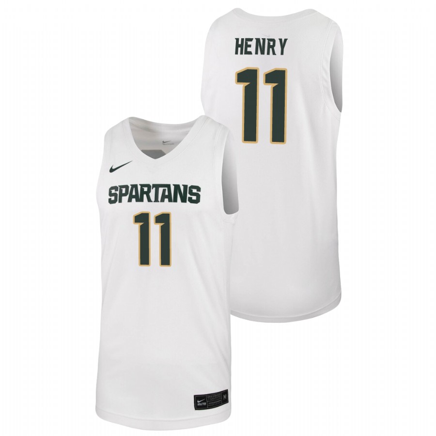 Men's Michigan State Spartans Aaron Henry Replica College Basketball Jersey