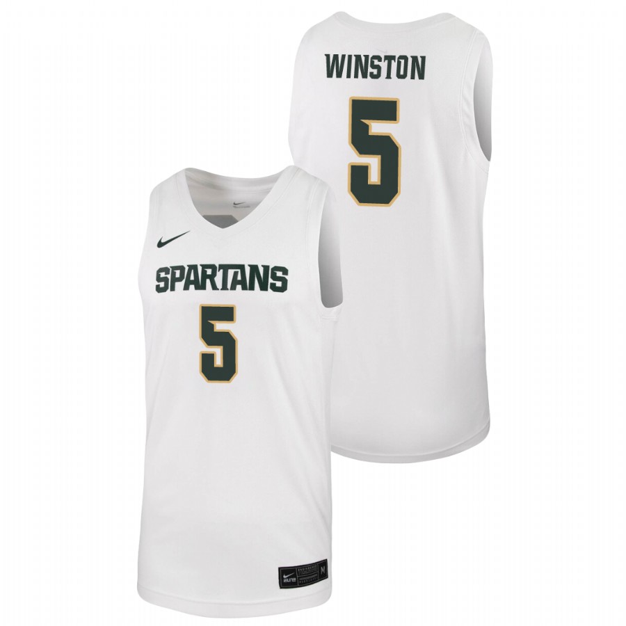 Men's Michigan State Spartans Cassius Winston College Basketball Jersey 