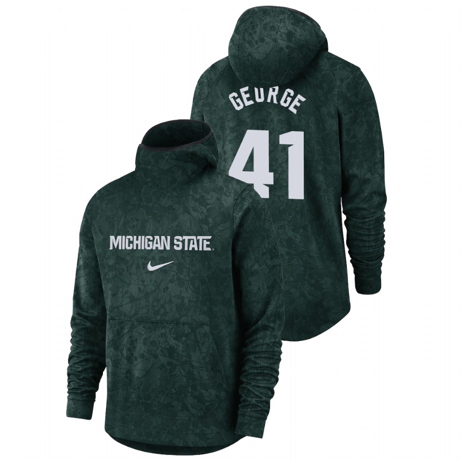 Men's Michigan State Spartans Conner George Green Basketball Spotlight Team Logo Pullover Hoodie Men's Hoodie 
