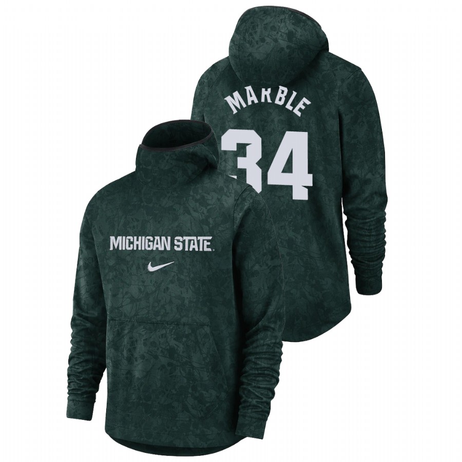 Men's Michigan State Spartans Julius Marble Green Basketball Spotlight Team Logo Pullover Hoodie