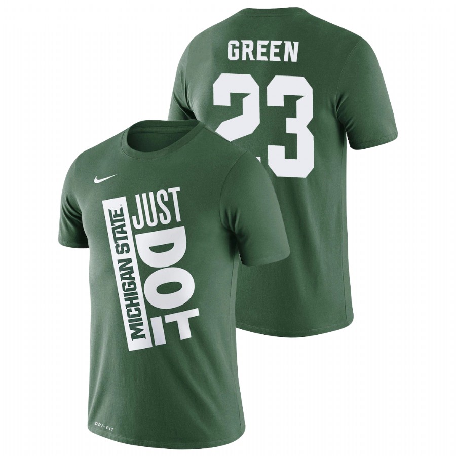 Men's Michigan State Spartans Just Do It Draymond Green Green T-Shirt Men's Jersey