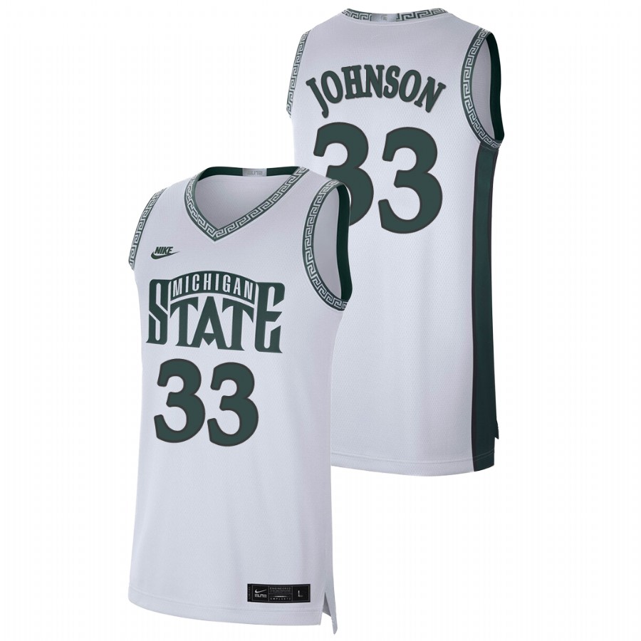 Men's Michigan State Spartans Magic Johnson Retro Limited College Basketball Jersey 