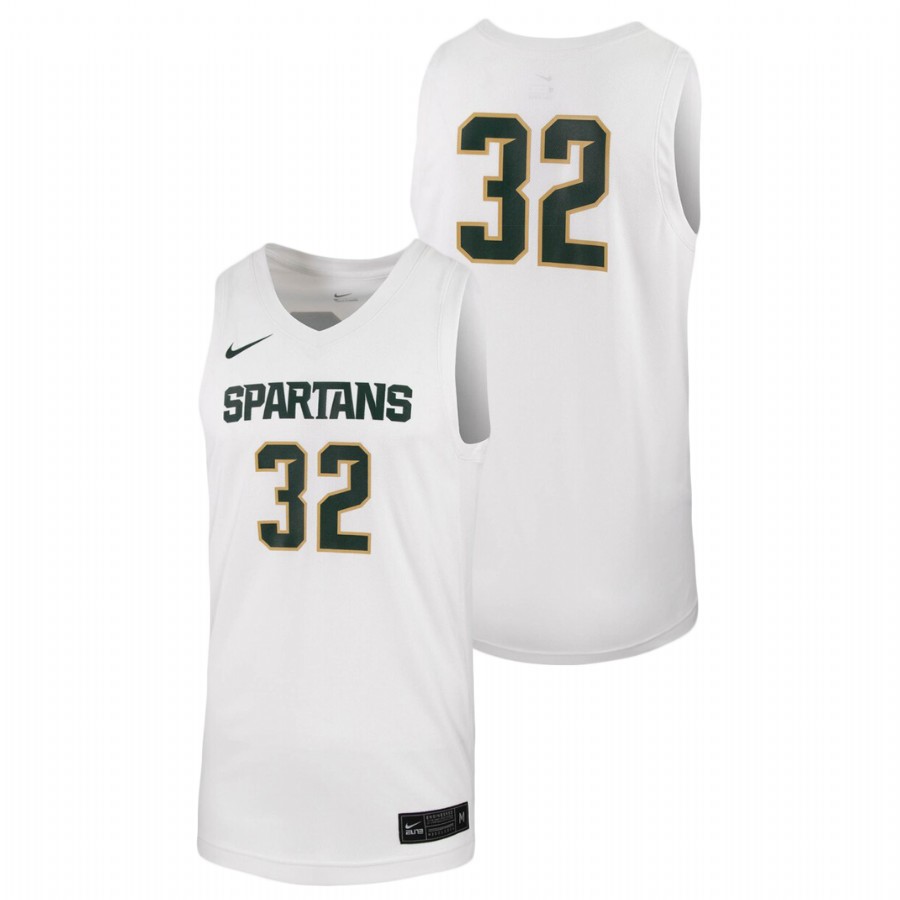 Men's Michigan State Spartans White College Basketball Nike Replica Jersey Men's Jersey