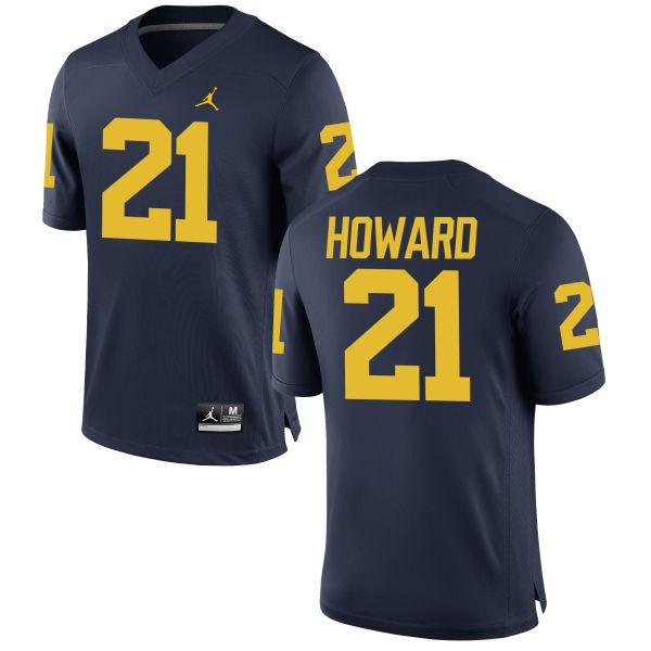 Men's Michigan Wolverines #21 desmond Howard Navy Football Jersey