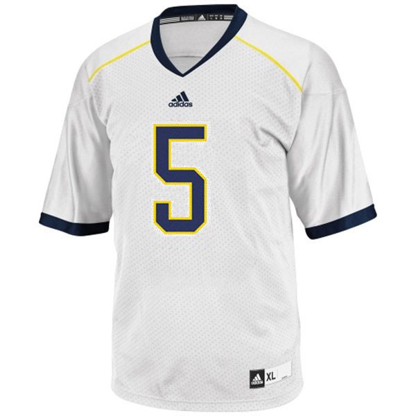 Men's Michigan Wolverines #5 John Wangler White Football Jersey