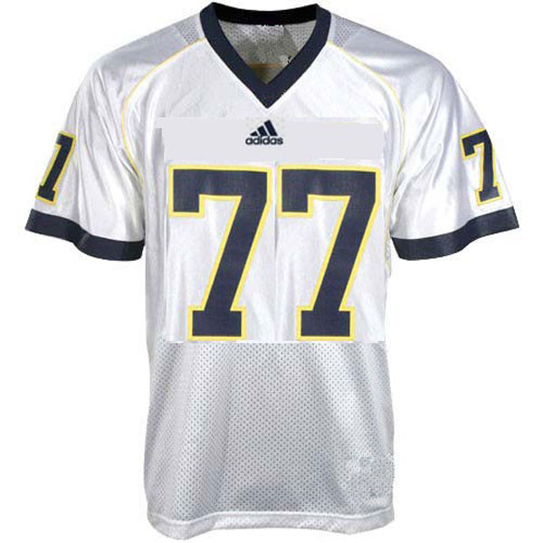 Men's Michigan Wolverines #77 Taylor Lewan White Football Jersey
