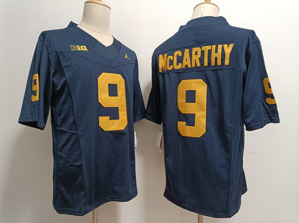 Men's Michigan Wolverines #9 J.J. Mccarthy Nike 2023 F.U.S.E. Elite Navy College Football Game Jersey