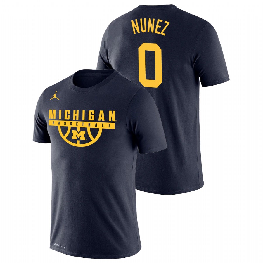 Men's Michigan Wolverines Drop Legend Adrien Nunez Navy T-Shirt