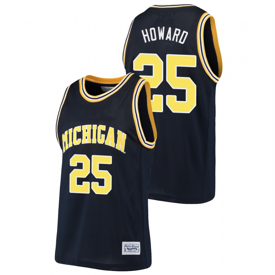 Men's Michigan Wolverines Juwan Howard Alumni Basketball Jersey Navy