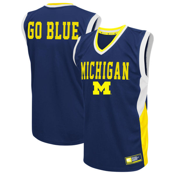 Men's Michigan Wolverines Maize Colosseum Fadeaway Customized Basketball Jersey