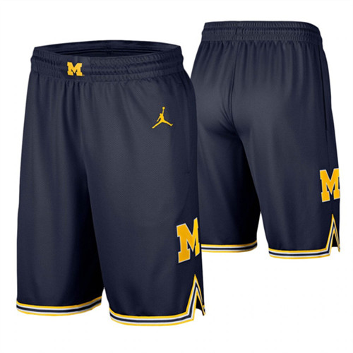 Men's Michigan Wolverines Navy College Basketball Replica Shorts