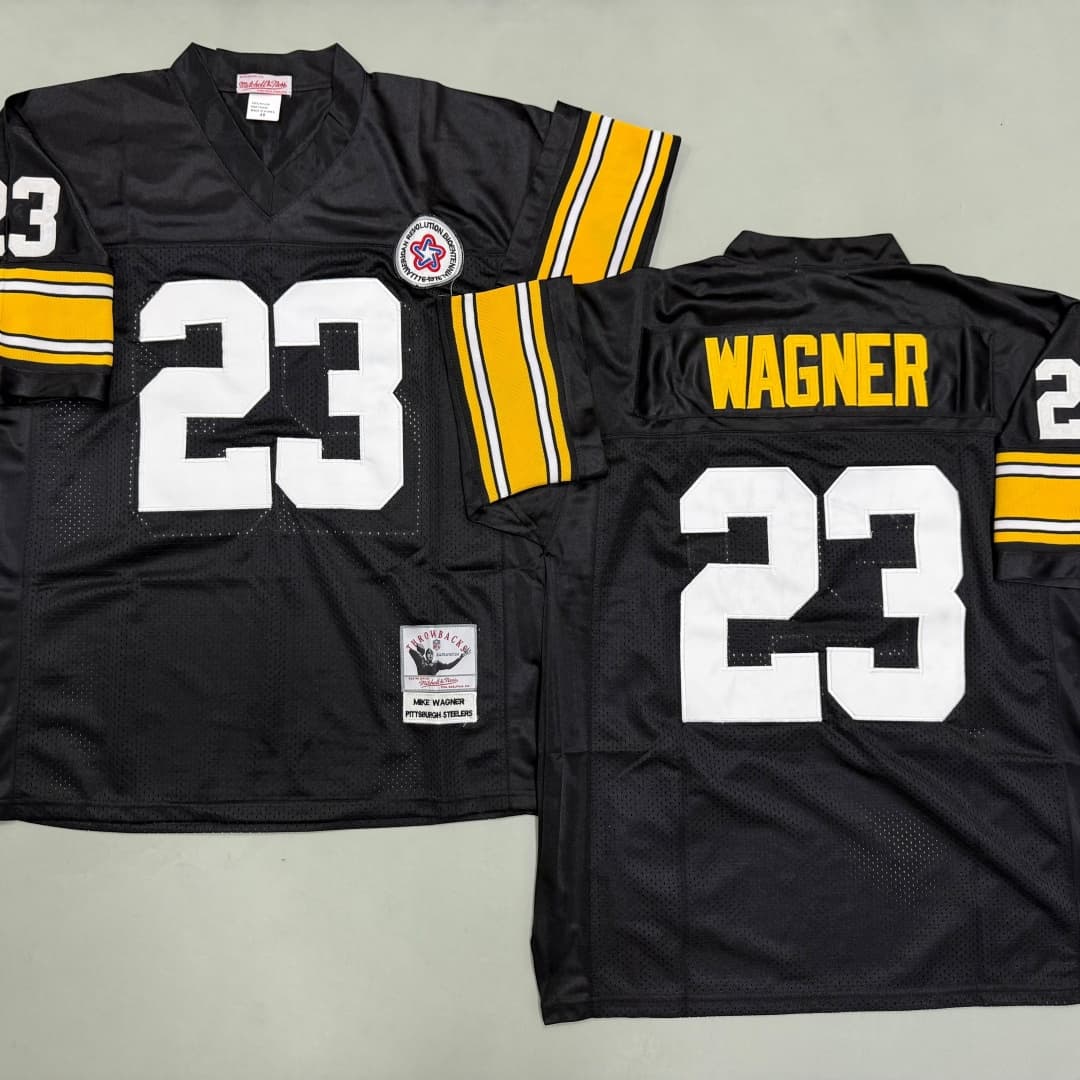 Men's Mike Wagner Black Pittsburgh Steelers