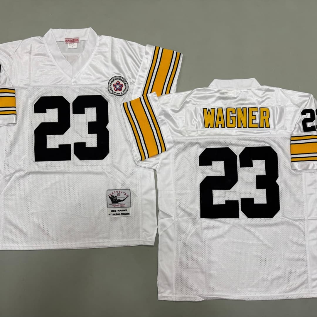 Men's Mike Wagner White Pittsburgh Steelers