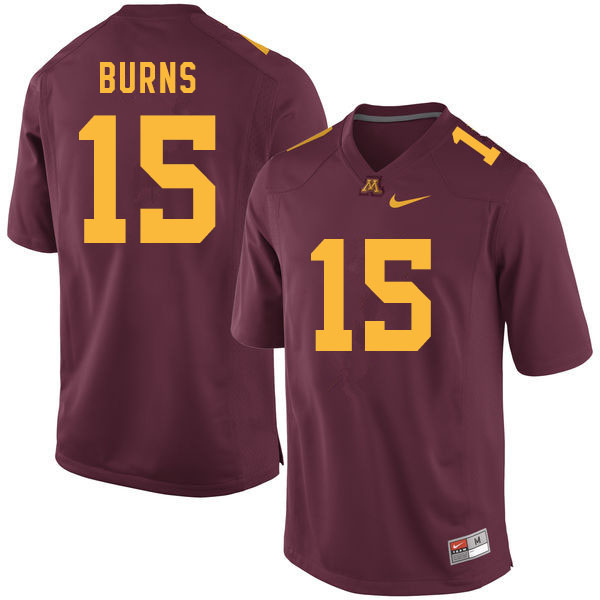 Men's Minnesota Golden Gophers #15 Jaqwondis Burns Minnesota Nike Maroon College Football Jersey