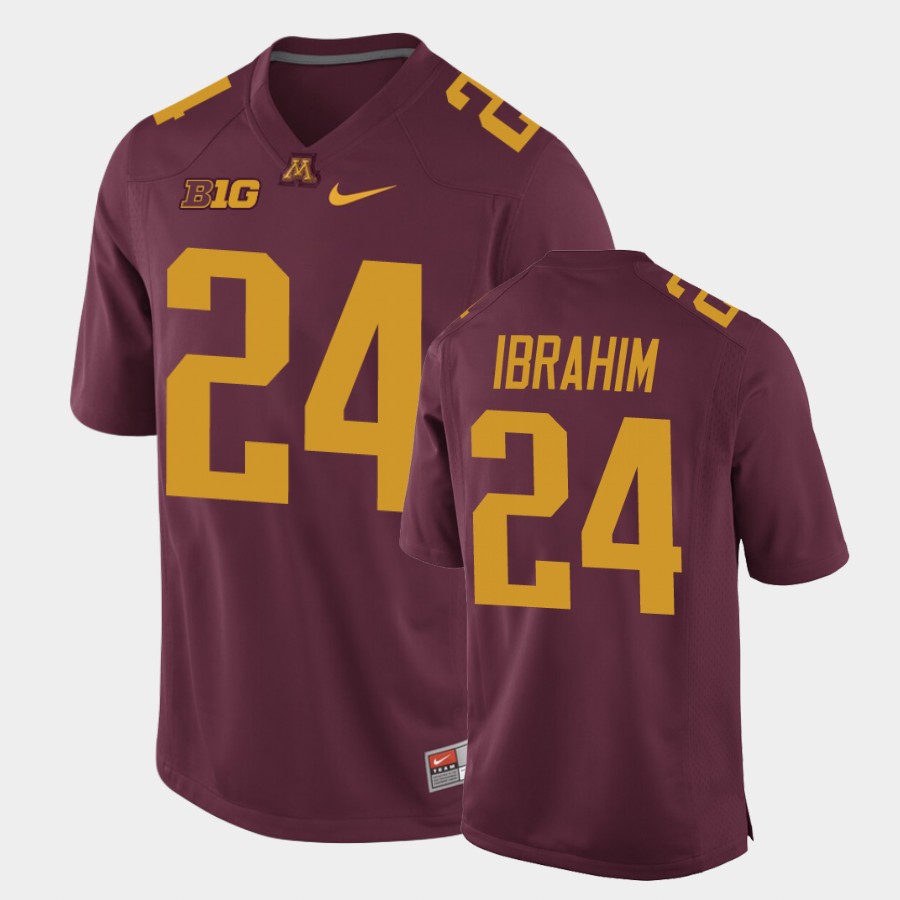 Men's Minnesota Golden Gophers #24 Mohamed Ibrahim Nike Maroon College Football Jersey