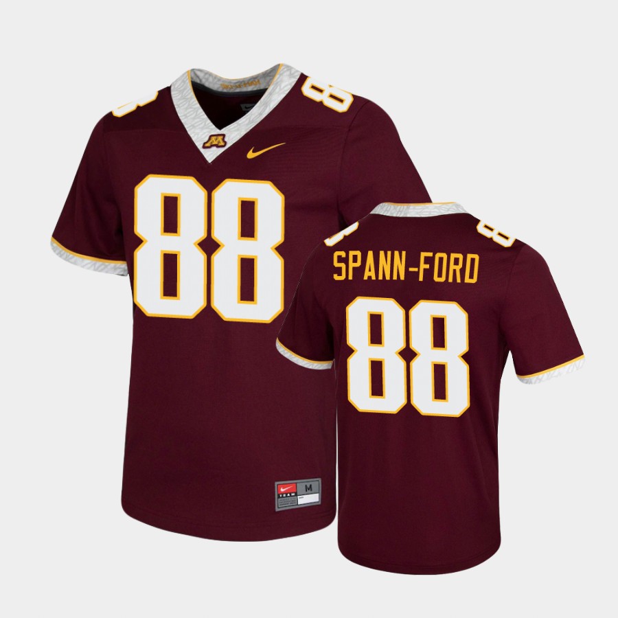 Men's Minnesota Golden Gophers #88 Brevyn Spann-Ford 2020 Maroon White Nike Untouchable Game Football Jersey