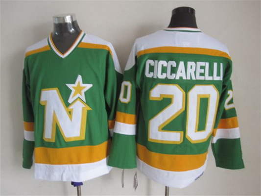 Men's Minnesota North Stars #20 Dino Ciccarelli 1978-79 Green CCM Vintage Throwback Jersey Stitched